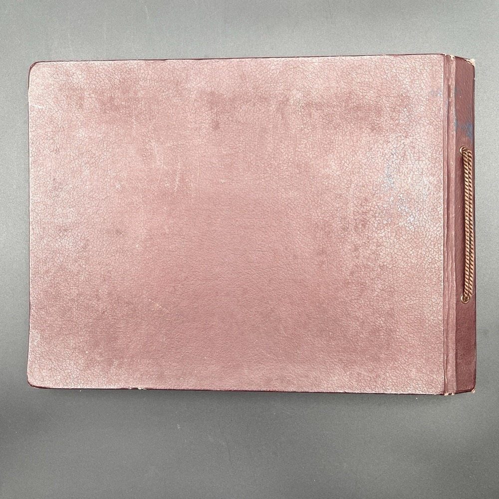 Vintage Burgundy Photo Album Scrapbook Tassel Tie Memory Book Empty‎ - Picture 3 of 11